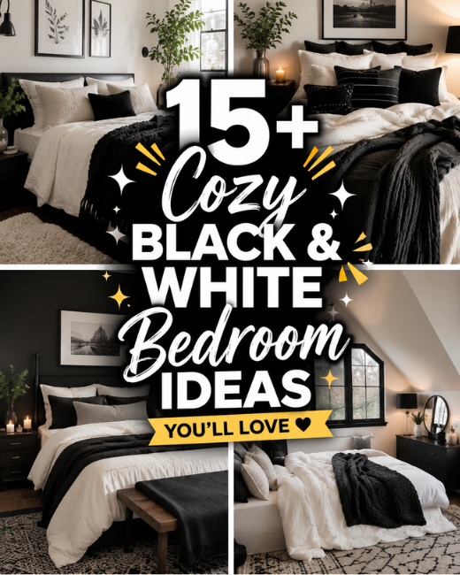 15+ Cozy Black & White Bedroom Ideas You’ll Love